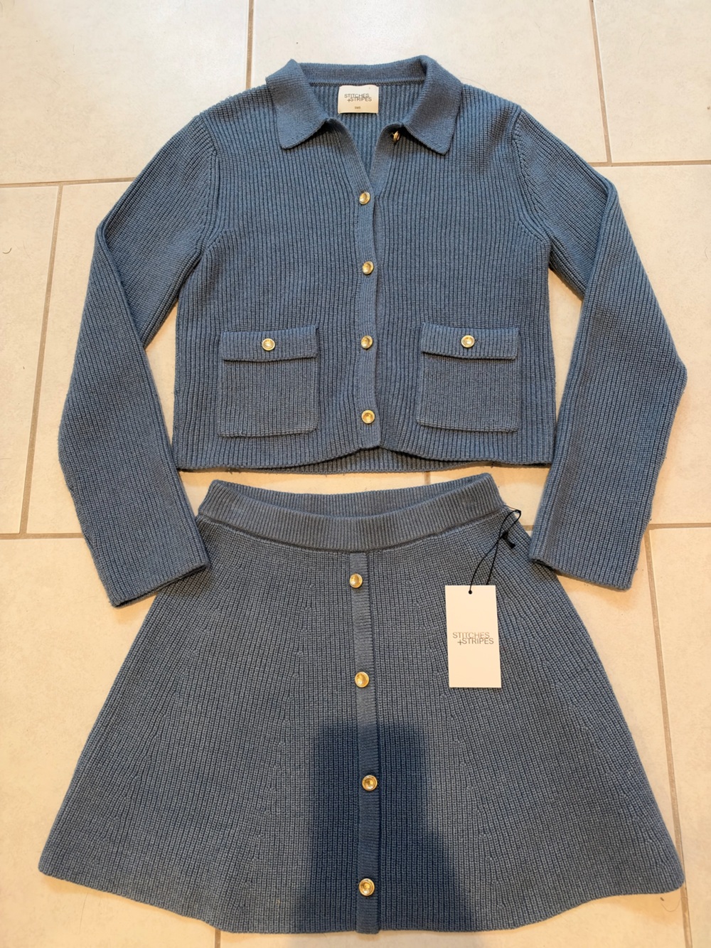 NWT REVOLVE - Stitches+Stripes Knit Skirt Set